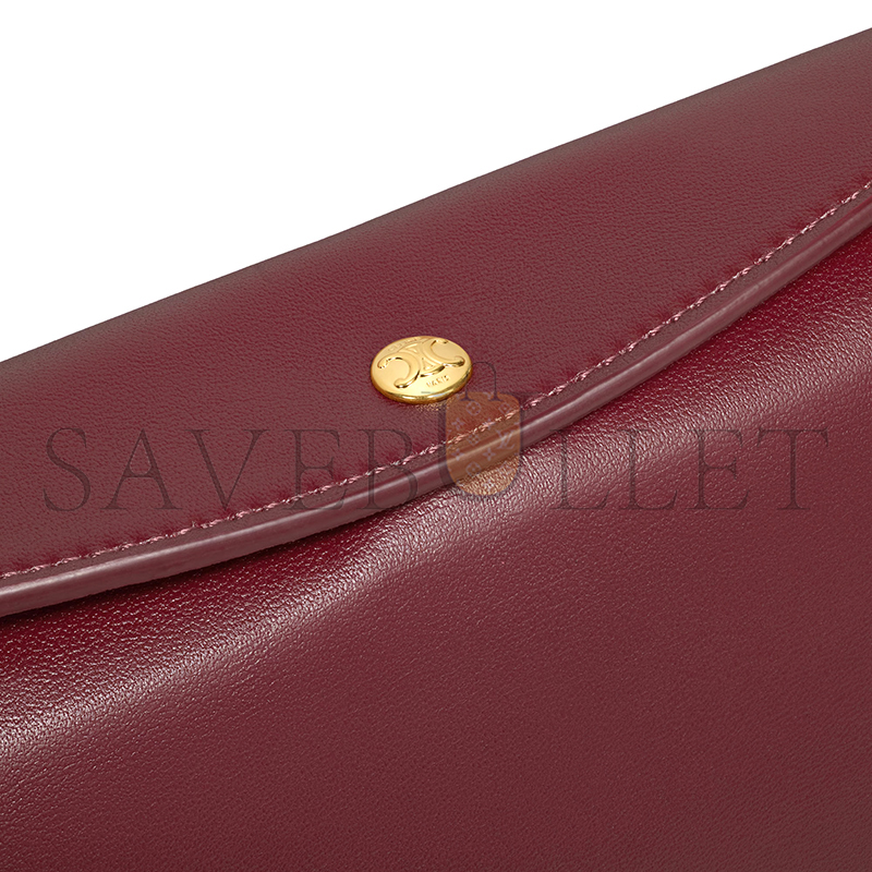 CELINE TRIO FLAP IN SMOOTH LAMBSKIN 10P862O86.28PO (22.5*13*3.5cm)
